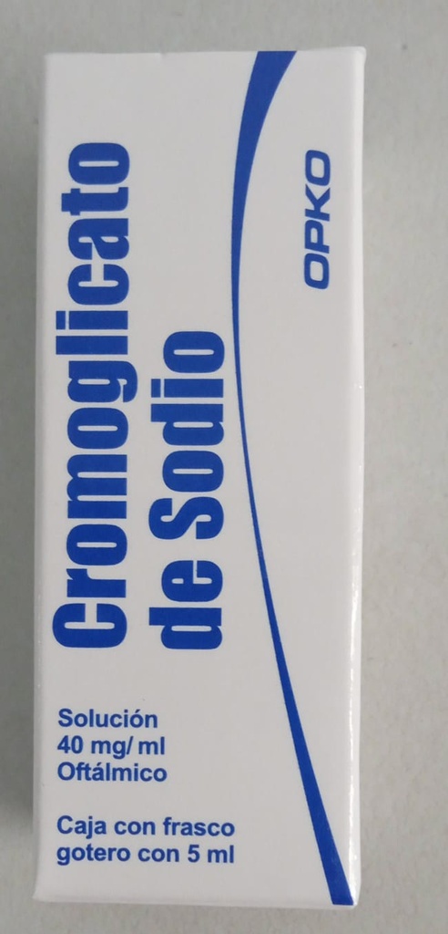 Cromoglicato de sodio Solución Oftálmica Cada ml contiene: Cromoglicato de sodio 40 mg Envase con gotero integral con 5 ml.