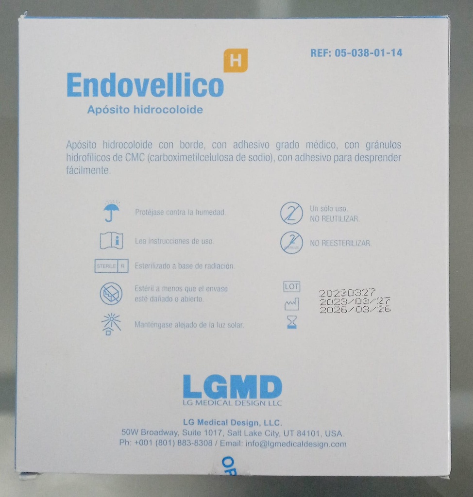 APOSITOS HIDROCOLOIDES CON BORDES AUTOADHERIBLES CON O SIN CAPA EXTERNA DE ESPUMA DE POLIURETANO O CLORURO DE POLIVINILO CON GROSOR MINIMO DE 2 MM. 
ESTERIL. TAMAÑO: DE 15.0 CM +/- 3.0 CM X 16.0 CM +/- 4.0 CM. PIEZA. 