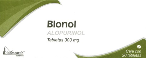 BIONOL c/20 TABS. 300 MG. Alopurinol 300mg. NA