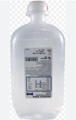 Alpha Hartmann Sol. Iny. Frasco 500 ML.
Genérico: Hartmann (Ringer-Lactato)Cloruro de Sodio 0.600g+Cloruro de Potasio 0.030g+Cloruro de Calcio di hidratado 0.020g+Lactato de Sodio 0.310g. (Miliequivalentes por litro: Sodio 130; Potasio 4; Calcio 2.72; Cloruro 109; Lactato 28) FRESENIUS