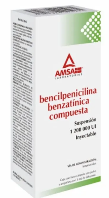 BENZATINA BENCIPILINA SUSPENCIOM INYECTABLE 1.200 000U AMSA 