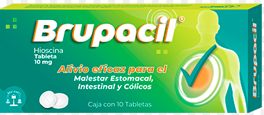 BRUPACIL c/10 TABS. 10 MG. Butilhioscina ó Hioscina (Tabs. Orales). NA