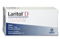 Laritol D Tabletas LP c/10Fenilefrina 30 mg, Loratadina 5 mg