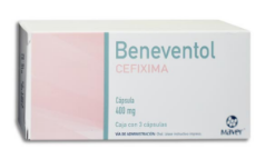 BENEVENTOL c/3 CAPS. 400 MG. Cefixima 400mg. (Caps. Orales). NA