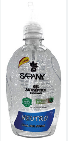 Gel Antibacterial Sarany Neutro 500 Ml SARACOSMET