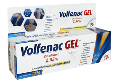 VOLFENAC GEL 2.32% 12h Tubo c/100 G. Diclofenaco (Topico) 2.32% NA