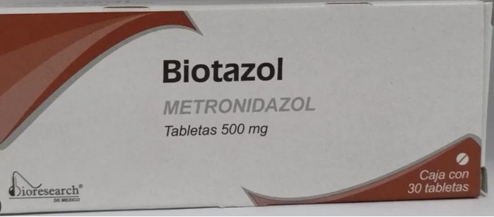 Biotazol Metronidazol Tableta Cada Tableta contiene: Metronidazol 500 mg Envase con 30 Tabletas.