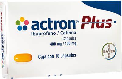 ACTRON PLUS c/10 CAPS. 400/100 MG. Ibuprofeno+Cafeína 400/100mg.