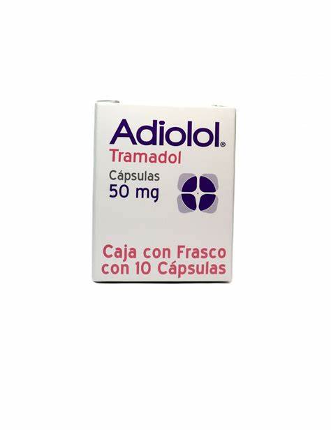 ADIOLOL Cja/Fco. c/10 CAPS.  50 MG. Tramadol  50mg. (Tabs. Liberación Inmediata). NA