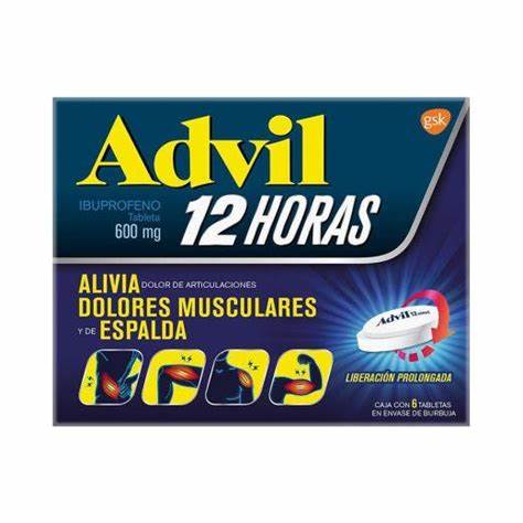 ADVIL 12 HORAS c/ 6 TABS. L.P. 600 MG. Ibuprofeno 600mg. (Tabs. Orales). NA