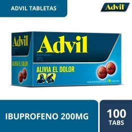 ADVIL c/100 TABS. 200 MG.  Ibuprofeno 200mg. (Tabs. Orales).