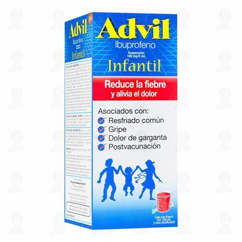ADVIL SUSP. Infantil Fco. 100 ML. 100MG/5 ML. Ibuprofeno 100mg. (Susp. Oral).