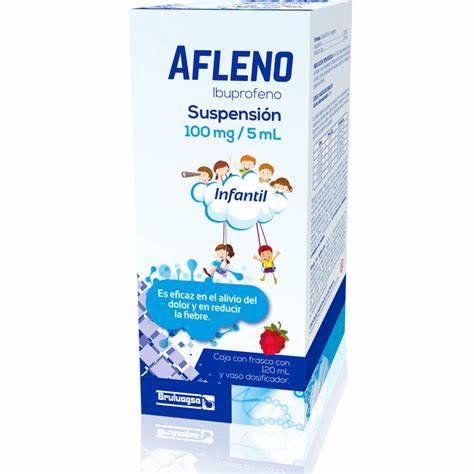 AFLENO SUSP. Infantil Fco. 120 ML. 100 MG/5 ML. Ibuprofeno 100mg. (Susp. Oral). NA