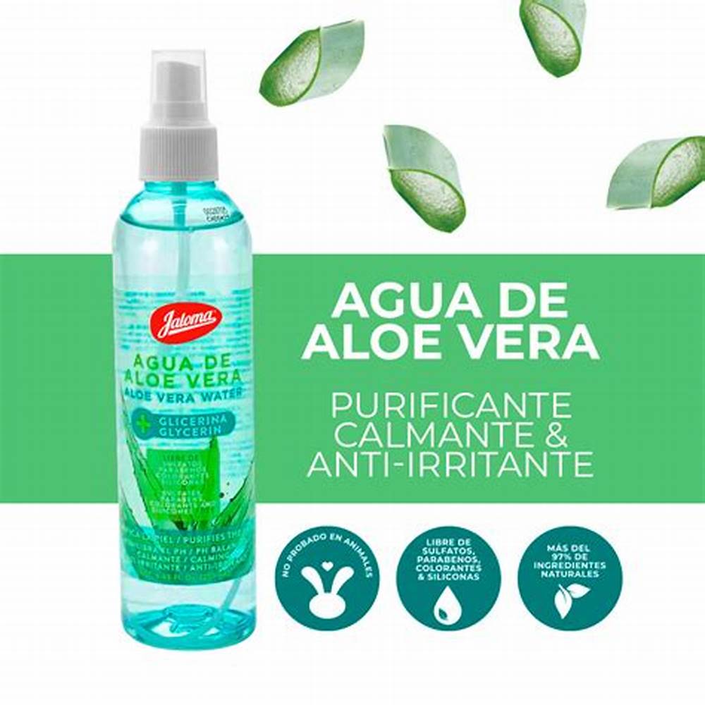AGUA DE ALOE VERA+GLICERINA (Jaloma) Loción Facial Fco. 250 ML. Agua de Aloe Vera NA