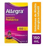 ALLEGRA SUSP. Pediátrico Fco. 150 ML. 600 MG/100 ML.  Fexofenadina 600mg. NA