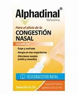 ALPHADINAL SOL. NASAL 0.1% Fco. Gotero 15 ML. Nafazolina 1mg. (Sol. Nasal adulto) NA