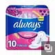 ALWAYS Flujo Abundante/Suave con Alas c/10 TOALLAS. Toalla femenina con alas. NA