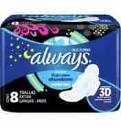 ALWAYS NOCTURNA Flujo S. Abundante con Alas c/8 Toallas Ex-Largas. Toalla femenina con alas. NA