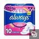 ALWAYS ULTRA-GEL con Alas c/10 Toallas Extra Largas. NA