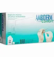 AMBIDERM Confort GUANTE LTX EXPLORACIÓN NATURAL No Estéril GDE. c/100 Pzs. Guantes de Látex para exploración/examen No estéril (GRANDE) NA