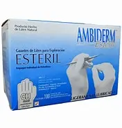 AMBIDERM Estéril GUANTE LTX EXPLORACIÓN Talla CHICO c/1 Pza. Guantes de Látex para exploración/examen Estéril  (CHICO) NA