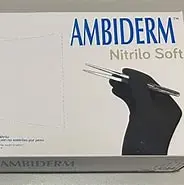 AMBIDERM NITRILO GUANTE EXPLN. NEGRO No Estéril "GDE" c/100 Pzs. Guantes de Nitrilo para exploración/examen No estéril (GRANDE) NA