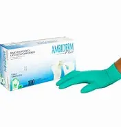 AMBIDERM Plus GUANTE LTX EXPLORACIÓN VERDE No Estéril CH. c/100 Pzs. Guantes de Látex para exploración/examen No estéril  (CHICO) NA