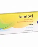 AMEBYL c/20 TABS. 400/400 MG. Metronidazol+Diyodohidroxiquinoleína 400/400mg. (Tabs/Caps. Orales). NA