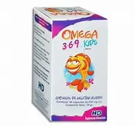 AMEGON Omega 3-6-9 KIDS Cja/Fco. c/60 CAPS. 650 MG. Aceite de Salmón (Omega 3-6-9) NA