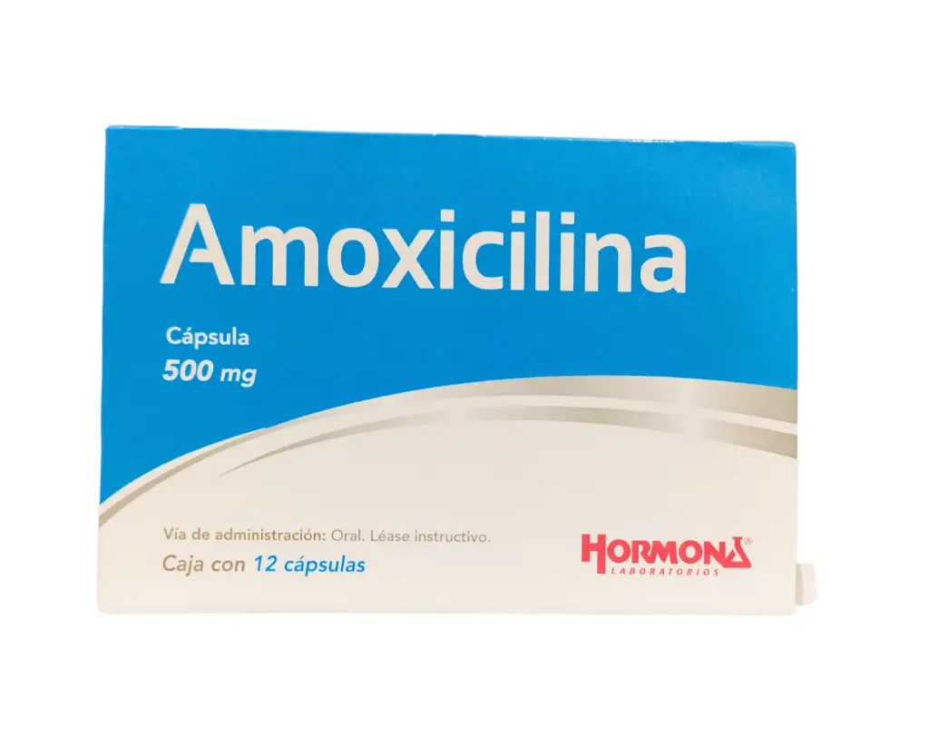 AMOXICILINA (Hormona) c/12 CAPS. 500 MG. (Caps. Orales). 