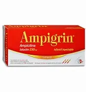 AMPIGRIN INFANTIL Sol. Iny. c/3 FCOS. AMP. 250 MG. y 3 Jeringas. Ampicilina+Metamizol+Guaifenesina+Lidocaina+Clorfenamina (INFANTIL). NA