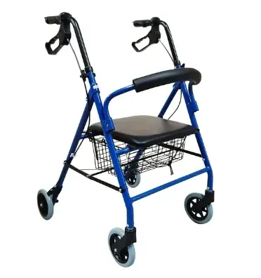 ANDADERA ROLLATOR DE LUJO PGBLE (Super Confort) Color Azul.  Andadera movil NA