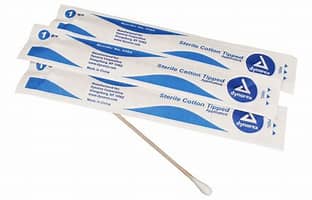 APLICADORES ESTÉRILES c/PUNTA DE ALGODÓN (Protec) L: 15cm. Paq. c/3 Pzs. Aplicadores Estériles con punta algodón. NA