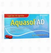 AQUASOL AD c/10 CAPS. 3300/1000 UI. Retinol+Ergocalciferol (Vitaminas AD) Caps. Orales. NA