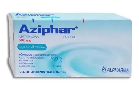 AZIPHAR c/3 TABS. 500 MG. Azitromicina 500mg. (Tabs/Caps. Orales).