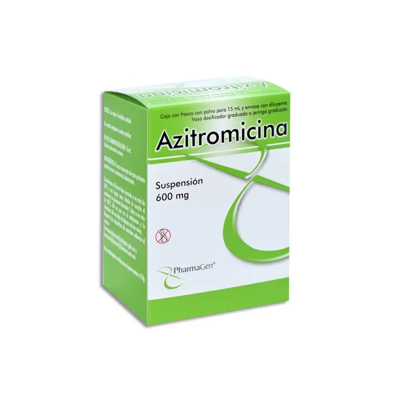 AZITROMICINA (Pharmagen) SUSP. 600 MG/15 ML. (200mg/5ml.) Azitromicina 200mg. (Susp. Oral). 