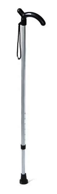 BASTÓN ALUMINIO Puño Alemán (Mobicare) Color Plata. 