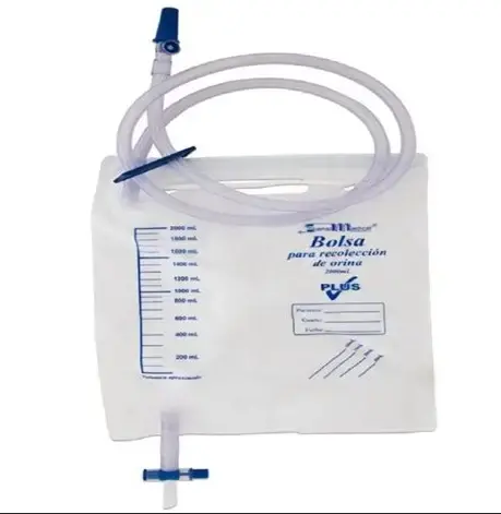 BOLSA PARA RECOLECCIÓN DE ORINA "Económica" (Edigar) Cap. 2 Lts. Sistema para drenaje urinario con sujetador universal 