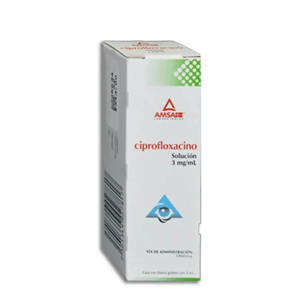 CIPROFLOXACINO (Amsa) SOL. Oft. Fco. Gotero 5 ML. 3 MG/1 ML. NA