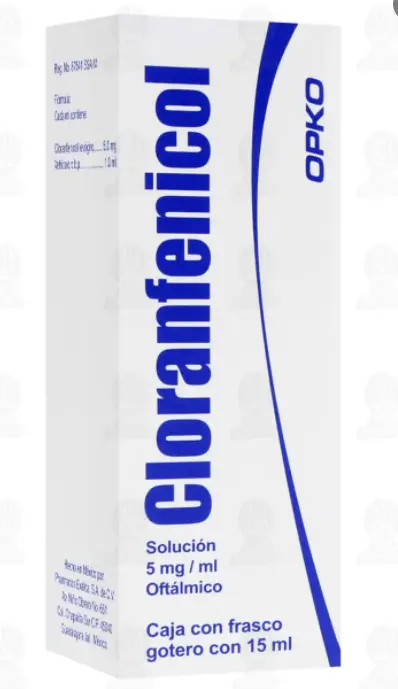 CLORANFENICOL (Opko) Sol. Oft. Fco. Gotero 15 ML. 5 MG/1 ML. Cloranfenicol (Sol. Oftalmica). RED FRÍA NA