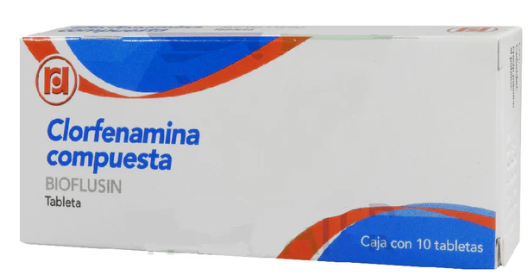 CLORFENAMINA COMPUESTA (Randall) c/10 TABS. 500/25/5/4 MG. Paracetamol+Cafeína+Fenilefrina+Clorfenamina (CLORFENAMINA COMPUESTA). NA