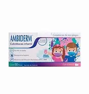 CUBREBOCAS INFANTIL DCHBLE 3 PLIEGUES Cols. Surtidos (Ambiderm) Cja c/50 Pzs. NA