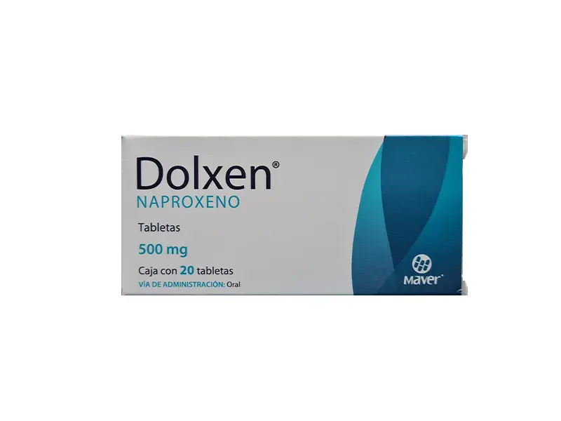 DOLXEN c/20 TABS. 500 MG. Naproxeno 500mg. (Tabs. Orales). NA
