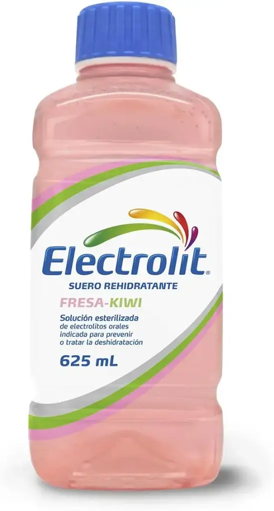 ELECTROLIT Suero Rehidratante SABOR FRESA-KIWI  625 ML. Electrólitos orales en solución con Sabor (Fórmula estándar) 311 mmol/L. PISA
