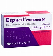 ESPACIL Compuesto c/20 CAPS. 125/10 MG. Butilhioscina ó Hioscina+Clonixinato de Lisina 10/125mg. (Tabs/Caps. Orales). NA