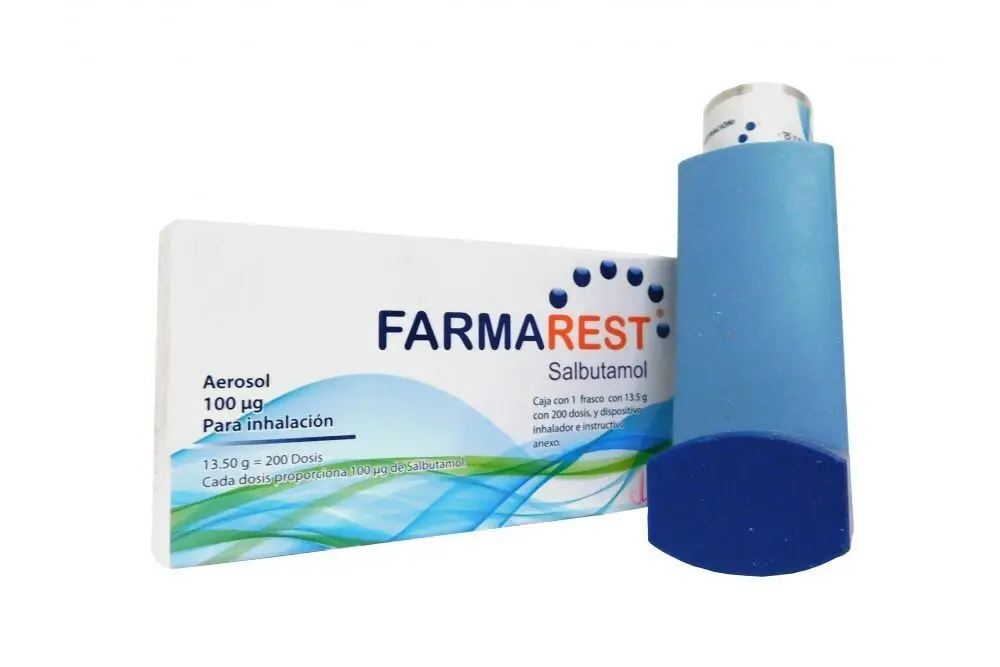 FARMAREST AEROSOL p/Inhalación c/1 Fco. c/200 Dosis100 MCG. Salbutamol (Aerosol p/Inhalación Bucal). FARMA.HISP.