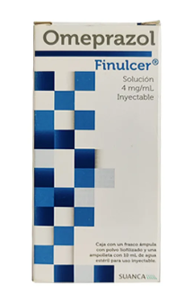 Omeprazol o pantoprazol. Solución Inyectable Cada frasco ámpula con liofilizado contiene: omeprazol sódico equivalente a 40 mg de omeprazol. o pantoprazol sódico equivalente a 40 mg de pantoprazol. Envase con un frasco ámpula con liofilizado y ampolleta con 10 ml de diluyente.