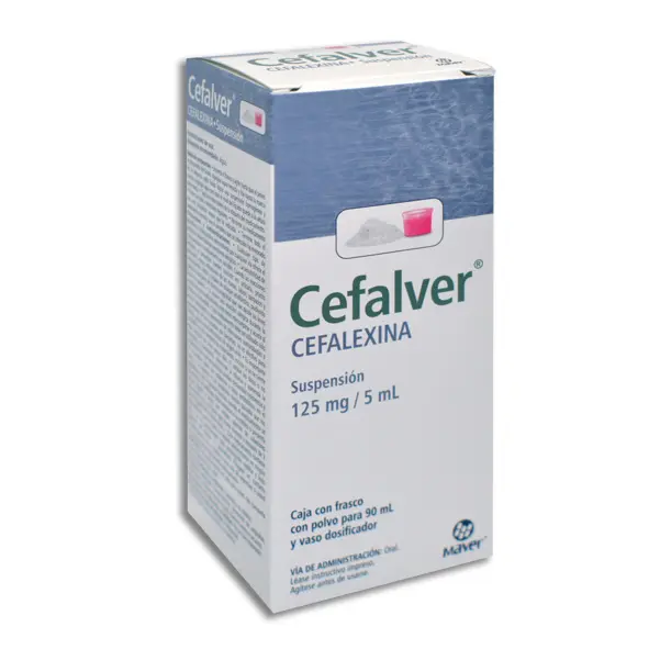CEFALEXINA SUSPENSIÓN 125MG/5ML FRASCO 90ML (CEFALVER) MAVER