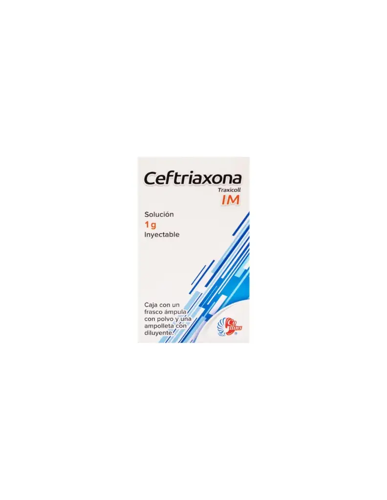 CEFTRIAXONA (Collins) I.M. Sol. Iny. c/1 FCO. AMP. 1 G/3.5 ML. NA