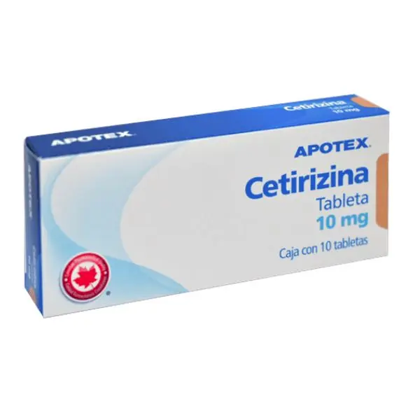 CETIRIZINA (Apotex) c/10 TABS. 10 MG. Cetirizina (Tabs. Orales) 